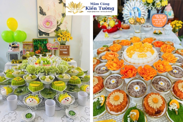Chi tiết mâm cúng thôi nôi do Kiến Tường cung cấp ở Tp.HCM