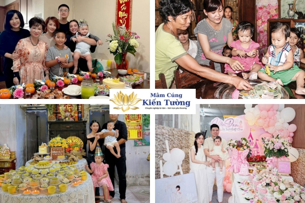 Cúng thôi nôi ở nhà ong bà ngoại