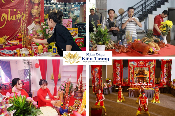 Cúng sân khấu trước khi diễn Cúng sân khấu trước khi diễn