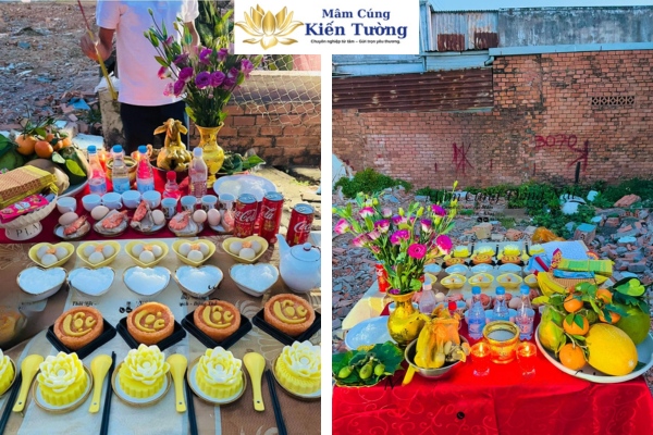 Hình ảnh mâm cúng động thổ Hình ảnh mâm cúng động thổ