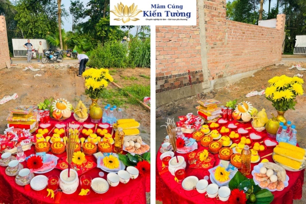 Hình ảnh mâm cúng động thổ Hình ảnh mâm cúng động thổ