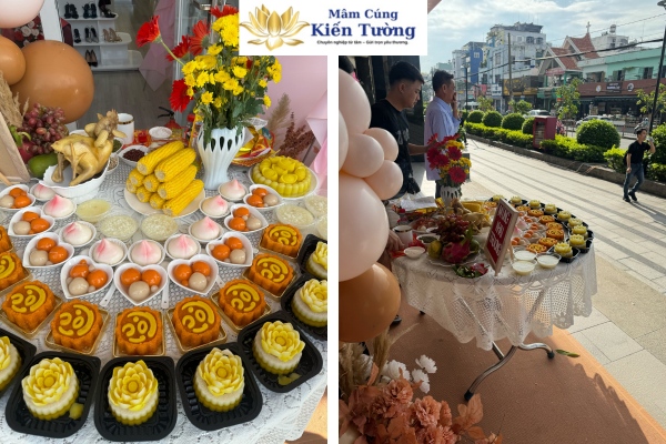 Quy trình đặt mâm cúng khai trương tại Kiến Tường.