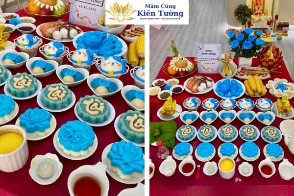 Giới thiệu dịch vụ mâm cúng khai trương Spa của Kiến Tường.