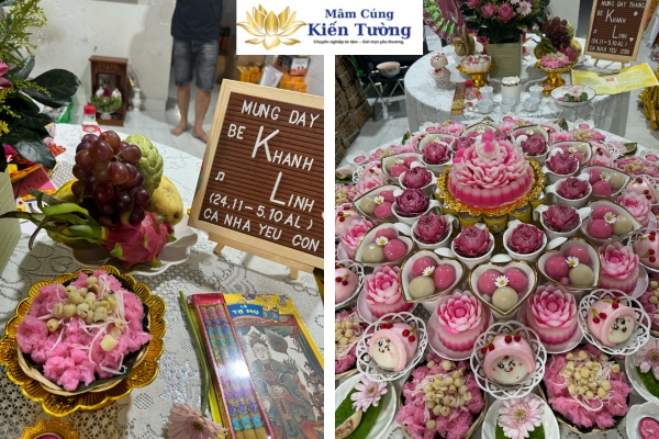 Ưu điểm sử dụng mâm cúng đầy tháng trọn gói Kiến Tường