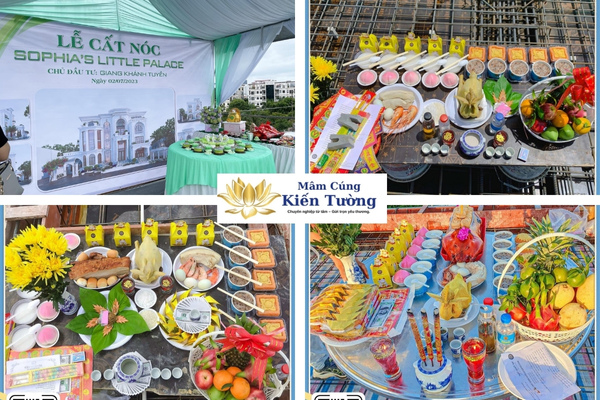 Mâm cúng cất nóc nhà