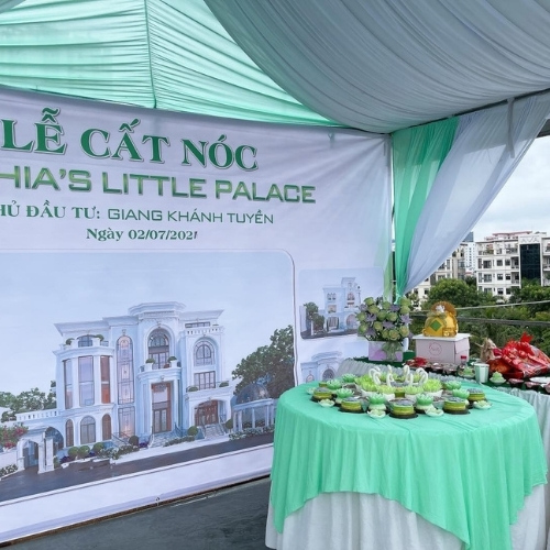 Mâm cúng cất nóc nhà