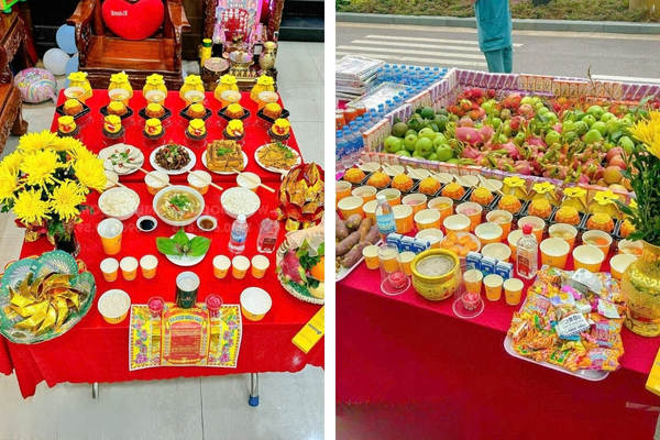 Mâm chay cúng cô hồn tháng 7