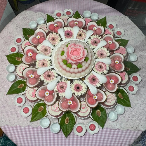 Mâm cúng thôi nôi chay cho bé gái